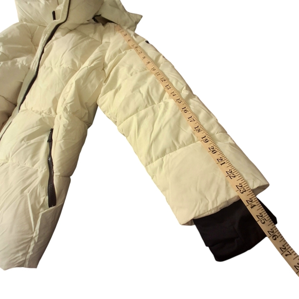 BCBGeneration Paris Puffer Jacket Hooded Yellow Full-Zip Women Plus Size XXL - Picture 15 of 16